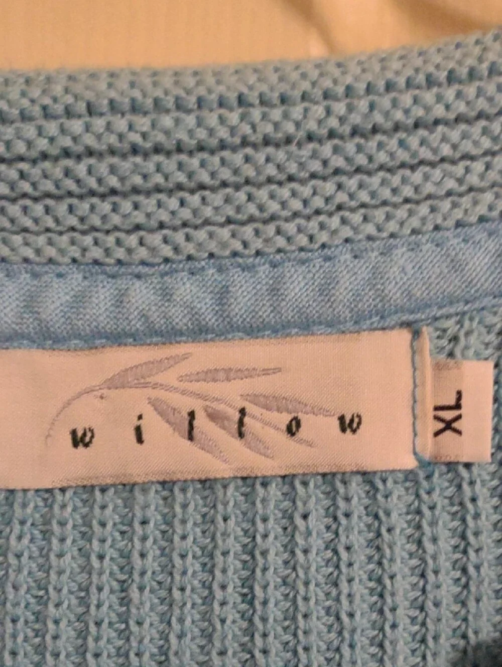 Willow Light Blue Ribbed Button-Front Cardigan - Picture 3 of 9